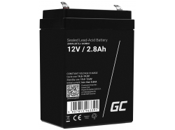 AGM GEL batteri 12V 2.8Ah blybatteri Green Cell vedligeholdelsesfri til tyngdekraft og alarm