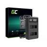 Oplader AHBBP-501 Green Cell ® til GoPro AHDBT-501, Hero5 Hero6 Hero7 HD Black White Silver Edition (4.35V 2.5W 0.6A)