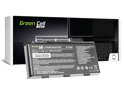 Green Cell PRO Batteri BTY-M6D til MSI GT60 GT70 GT660 GT680 GT683 GT683DXR GT780 GT780DXR GT783 GX660 GX680 GX780