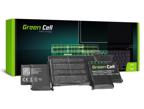 Green Cell Laptop Akku A1493 til Apple MacBook Pro 13 A1502 (sidst i 2013, midten af 2014)