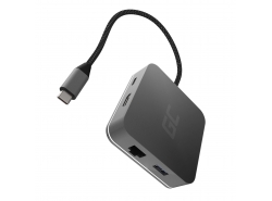 Dockingstation, adapter, HUB USB-C HDMI-adapter Green Cell - 6 porte til MacBook Pro, Dell XPS, Lenovo X1 Carbon og andre