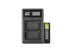 Green Cell ® NP-500 batteri og BC-V615 oplader til Sony A58, A57, A65, A77, A99, A900, A700, A580