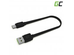 Kabel USB-C Type C 25cm Green Cell Matte, med hurtig opladning, Ultra Charge, Quick Charge 3.0