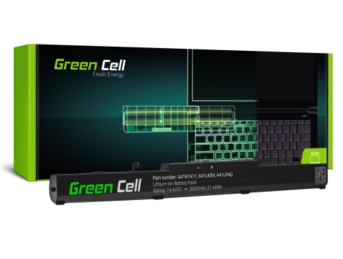 Green Cell Laptop Batteri A41N1611 til Asus GL553 GL553V GL553VD GL553VE GL553VW GL753 GL753V GL753VD GL753VE FX553V FX753 FX753