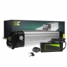 Green Cell® Batteri Til Elcykel 24V 8Ah Li-Ion Silverfish med oplader