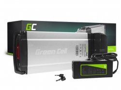 Green Cell Batteri Til Elcykel 36V 8Ah 288Wh Rear Rack Ebike 4 Pin med Oplader