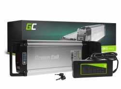 Green Cell Batteri Til Elcykel 36V 12Ah 432Wh Rear Rack Ebike 4 Pin med Oplader