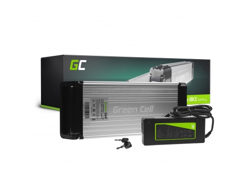 Green Cell Batteri Til Elcykel 36V 15Ah 540Wh Rear Rack Ebike C13 med Oplader