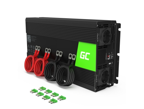 Green Cell ® inverter spændingsomformer 12V til 230V 3000W / 6000W ren sinusbølge