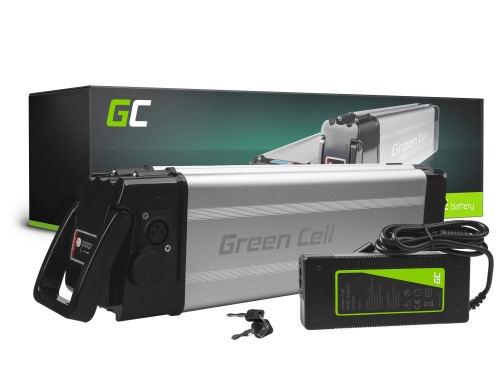 Green Cell Batteri Til Elcykel 24V 12Ah 288Wh Silverfish Ebike 4 Pin med Oplader