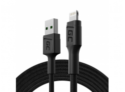 Green Cell GC PowerStream USB -A - Lightning 200 cm kabel til iPhone, iPad, iPod, hurtig opladning
