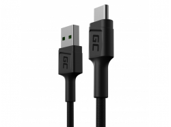 Kabel Green Cell GC PowerStream USB-A-USB-C 30 cm, hurtig opladning Ultra Charge, QC 3.0