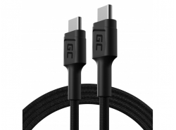 Kabel Green Cell GC PowerStream USB-C-USB-C 120cm, hurtig opladning Strømforsyning (60W), Ultra Charge, QC 3.0