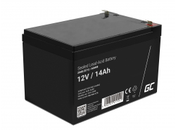 AGM GEL batteri 12V 14Ah blybatteri Green Cell vedligeholdelsesfri til scootere og cykler