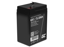 AGM GEL batteri 6V 5Ah blybatteri Green Cell vedligeholdelsesfri til biler og legetøj