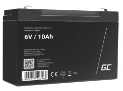 AGM GEL batteri 6V 10Ah blybatteri Green Cell vedligeholdelsesfri til biler og elbiler