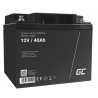 AGM GEL batteri 12V 40Ah blybatteri Green Cell vedligeholdelsesfri til cykel og traktor