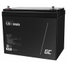 AGM GEL batteri 12V 84Ah blybatteri Green Cell vedligeholdelsesfrit til både og joller