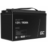 AGM GEL batteri 12V 90Ah blybatteri Green Cell vedligeholdelsesfri til autocampere og solceller