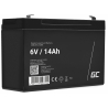 AGM GEL batteri 6V 14Ah blybatteri Green Cell vedligeholdelsesfri til vedligeholdelsesfri til alarm og belysning