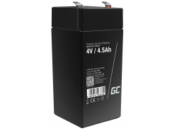 AGM GEL batteri 4V 4,5Ah blybatteri Green Cell Vedligeholdelsesfri til strømforsyning af legetøj og lommelygter
