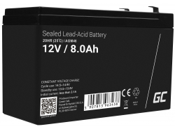 AGM GEL-batteri 12V 8Ah blybatteri Green Cell vedligeholdelsesfrit til UPS og nødsystemer