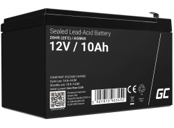 AGM GEL batteri 12V 10Ah blybatteri Green Cell vedligeholdelsesfrit til solceller og ekkolod