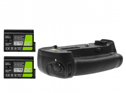 Greb Green Cell MB-D18 + 2x EN-EL15 1900mAh batteri til Nikon D850 kamera