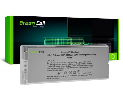 Batteri Green Cell A1185 til Apple MacBook 13 A1181 (2006, 2007, 2008, 2009)