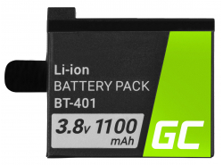 Green Cell ® AHDBT-401 Kamera-akku til GoPro HD HERO 4 Silver Black Edition, fuldt dekodet (Li-Ion 1100mAh 3.8V Schwarz)