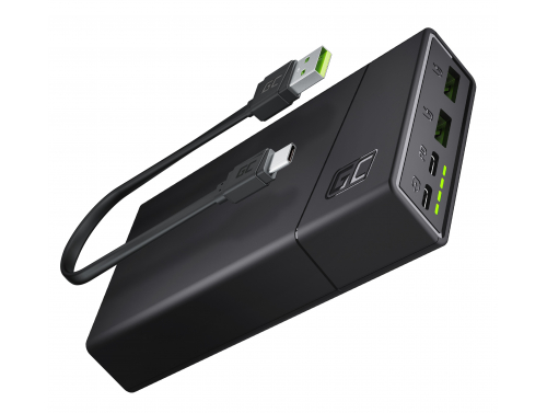 Powerbank Green Cell GC PowerPlay20 20000mAh med hurtig indlæsning 2x USB Ultra Charge og 2x USB-C Power Delivery 18W