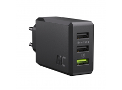 Green Cell Netoplader 30W GC ChargeSource 3 GC med hurtig opladning Ultra Charge og Smart Charge - 3x USB-A