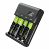 Indstil Green Cell GC VitalCharger-opladeren og NiMH-batterierne til 2x AA 2000mAh 2x AAA 800mAh