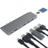 Adapter HUB USB-C Green Cell 8 i 1 (Thunderbolt 3 HDMI USB SD microSD) til MacBook Pro 13