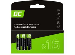 16x genopladelige Batterier