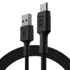 Kabel USB-C Type C 1,2m Green Cell PowerStream, med hurtig opladning, Ultra Charge, Quick Charge 3.0