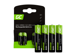 Green Cell genopladelige Ni-MH genopladelige batterier 4x AAA HR03 800mAh