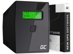 Green Cell Uafbrydelig Strømforsyning UPS 800VA 480W med LCD Skærm og overspændingsbeskyttelse 230V + Ny Software