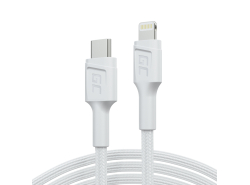 Kabel Hvidt USB-C – Lightning MFi 1m GC Power Stream med hurtig opladning Power Delivery til Apple iPhone