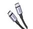 UGREEN USB-C til USB-C-kabel 100W, 300 cm, Hurtig opladning QC3.0, PD, Høj kvalitet, Sort-sølv farve