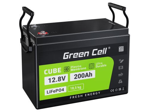 Batterilithiumjernfosfat LiFePO4 Green Cell 12V 12.8V 200Ah til solpaneler, mobile hjem og både