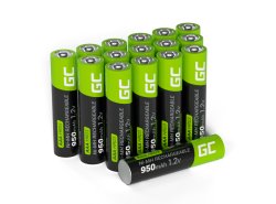 16x genopladelige Batterier AAA R3 950mAh Ni-MH foropladede Akkumulator Green Cell