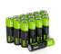 16x genopladelige Batterier AA R6 2600mAh Ni-MH foropladede Akkumulator Green Cell