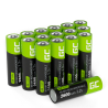 16x genopladelige Batterier AA R6 2600mAh Ni-MH foropladede Akkumulator Green Cell