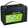 Green Cell LiFePO4 batteri 100Ah 12.8V 1280Wh Lithium-Jern-Phosphate til sejlbåde, solcelleanlæg, campingvogne