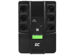 Green Cell Uafbrydelig Strømforsyning UPS AiO 600VA 360W med LCD Skærm og overspændingsbeskyttelse 230V + Ny Software