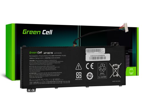 Green Cell Batteri AP18E7M AP18E8M til Acer Nitro AN515-44 AN515-45 AN515-54 AN515-55 AN515-57 AN515-58 AN517-51
