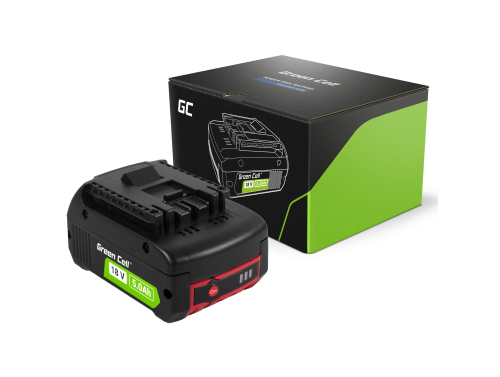 Green Cell Li-Ion Batteri til Bosch Professional 18V 5Ah Elværktøj Batteri til GBA1600A002U5