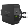 Green Cell 45W USB-C PD-oplader med USB-C-kabel og ekstra USB-port