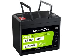 Green Cell CUBE LiFePO4 Batteri 50Ah 12.8V 640Wh Lithium-Jern-Phosphate til Yachter, Golfvogn, Kørestole, Plæneklippere